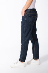 Men's Mid-Wash Tapered Jeans Tailored Look Five Pocket Design Boyfriend Versatile Denims Pants