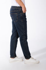 Men's Mid-Wash Tapered Jeans Tailored Look Five Pocket Design Boyfriend Versatile Denims Pants