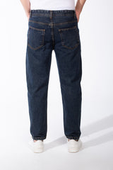 Men's Mid-Wash Tapered Jeans Tailored Look Five Pocket Design Boyfriend Versatile Denims Pants