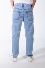 Men's Mid-Wash Tapered Jeans Tailored Look Five Pocket Design Boyfriend Versatile Denims Pants