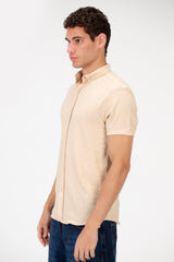 Men's Slim Fit Basic Half Sleeved Shirt