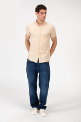 Men's Slim Fit Basic Half Sleeved Shirt
