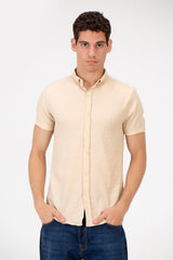 Men's Slim Fit Basic Half Sleeved Shirt