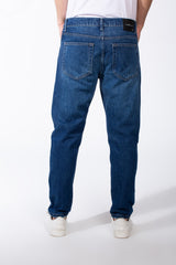 Men's Medium Wash Denim Jeans Five Pockets Practical Boyfriend Pants