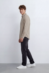 Men’s Regular Fit Shirt Button Down Collar Long Sleeves Tailored Crafted From Breathable Fabric