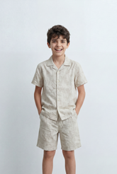 Boy’s Tomato Store Matching Resort Set Coordinated Short Sleeve Finished Tonal Tropical Print Outfit