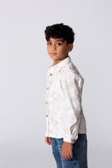 Boy’s Tomato Store Smart Casual Shirt Washed Texture Clean Button Down Front Classic Collar