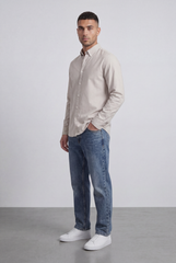 Men’s Tomato Store Clean Surface Oxford Shirt With Button Front Plain Weave Texture Smooth Compact Finish