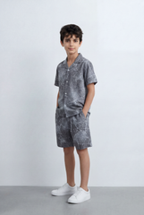 Boy’s Tomato Store Matching Set Coordinated Resort Detailed Abstract All Over Print Outfit