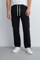 Man's Jogger Flip Pockets Elasticated Gaparden Sporty Comfy Daily Wear Cargo Pants