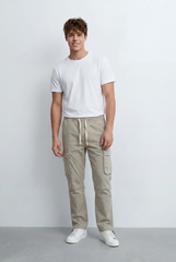 Man's Jogger Flip Pockets Elasticated Gaparden Sporty Comfy Daily Wear Cargo Pants