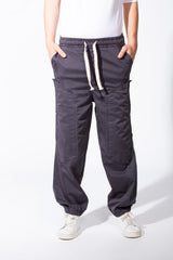Men's Drawstring Waist Tapered Elastic Cuffs Side-Snap Detailing And Pockets Cargo Pants