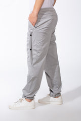 Men's Drawstring Waist Tapered Elastic Cuffs Side-Snap Detailing And Pockets Cargo Pants
