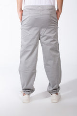 Men's Drawstring Waist Tapered Elastic Cuffs Side-Snap Detailing And Pockets Cargo Pants