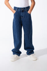 Boy's Classic Boyfriend Design Secure Button Zipper Fly Closure Traditional Five-pocket Layout Relaxed Fit Suitable For Casual Occasion Jains Pants