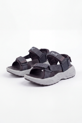 Men’s Tomato Store Grip Trek Duck Sandals Woven Strap Texture Across Adjustable Hook And Loop Bands Logo Detail