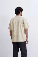 Men’s Tomato Store Tonal Texture T-Shirt Subtle Brush Stroke Pattern Relaxed Shape