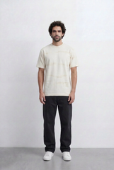 Men’s Tomato Store Tonal Texture T-Shirt Subtle Brush Stroke Pattern Relaxed Shape