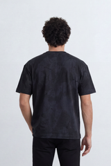 Men’s Tomato Store Pale Storm T-Shirt Watercolor Cloud Wash Moves Across The Body With Soft Brush Fade Texture Relaxed