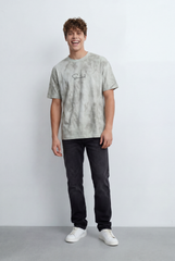 Men’s Tomato Store Soft Cloud Wash With Subtle Tie Dye T-Shirt With Minimal Chest Print