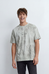 Men’s Tomato Store Soft Cloud Wash With Subtle Tie Dye T-Shirt With Minimal Chest Print