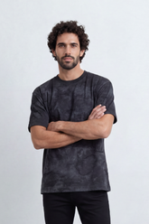 Men’s Tomato Store Stone Rift T-Shirt Cracked Marble Line Artwork Blends Into Washed Mineral Surface Relaxed