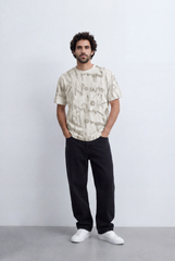 Men’s Tomato Store Graffiti Wash T-Shirt Handwritten Scribble Artwork All Over Sketch Effect Relaxed Street Fit