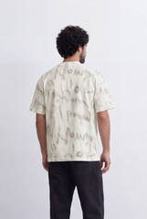 Men’s Tomato Store Graffiti Wash T-Shirt Handwritten Scribble Artwork All Over Sketch Effect Relaxed Street Fit