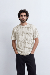 Men’s Tomato Store Graffiti Wash T-Shirt Handwritten Scribble Artwork All Over Sketch Effect Relaxed Street Fit