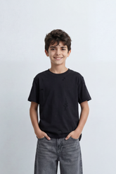 Boy’s Tomato Store Distressed T-Shirt Intentional Ripped Details Oversized Fit