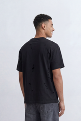 Men’s Tomato Store Distressed T-Shirt Subtle Ripped Details Relaxed Fit