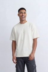 Men’s Tomato Store Distressed T-Shirt Subtle Ripped Details Relaxed Fit