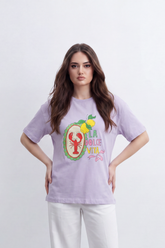 Women's Tomato Store Graphic T-Shirt La Dolce Vita Lemon And Lobster Artwork