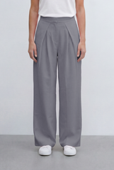 Women’s Tomato Store Tailored Basic Pants With Front Pleat Details Flowing Silhouette