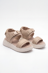 Women's Tomato Store Blush Trek Duck Sandals Soft Ribbed Strap Texture Adjustable Buckle Fastening Padded Footbed