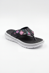 Women’s Duck Tomato Store Flip Flops Floral Printed Strap Cushioned Footbed Slipper