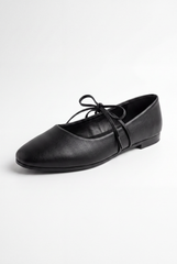 Women’s Tomato Store Lace Up Ballet Flats Shoes Minimal Slip On Design Delicate Tie Detail