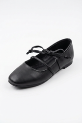 Women’s Tomato Store Lace Up Ballet Flats Shoes Minimal Slip On Design Delicate Tie Detail