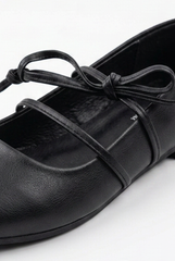 Women’s Tomato Store Lace Up Ballet Flats Shoes Minimal Slip On Design Delicate Tie Detail
