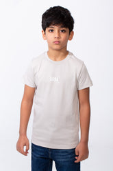 Boy's T-Shirt Tomato Store Short Sleeves Ribbed Crew Neckline Small Chest Print Breathable Comfort Versatile Slim Fit
