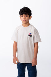 Boy's Tomato Store Breathable Fabric Playful Back Graphic Bold Artistic Sketches Crew Neck Slim Fit With Fun Active Everyday Wear T-Shirt