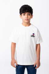 Boy's Tomato Store Breathable Fabric Playful Back Graphic Bold Artistic Sketches Crew Neck Slim Fit With Fun Active Everyday Wear T-Shirt