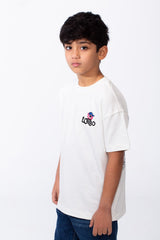 Boy's Tomato Store Breathable Fabric Playful Back Graphic Bold Artistic Sketches Crew Neck Slim Fit With Fun Active Everyday Wear T-Shirt
