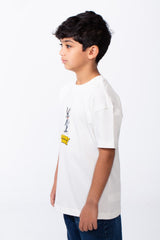 Boy's Bold Multi-Character Graphic Print Short Sleeves Rounded Neckline Tomato Store All Day Comfort Fit T-Shirt