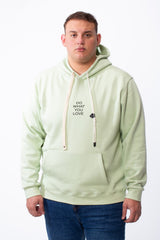Men's Big Size Comfortable Kangaroo Pocket Front And Back Graphic Print Tomato Store Melton Hooded Sweatshirt
