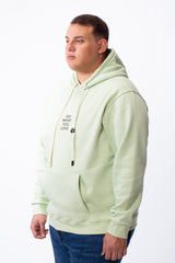 Men's Big Size Comfortable Kangaroo Pocket Front And Back Graphic Print Tomato Store Melton Hooded Sweatshirt