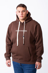 Men's Big Size Tomato Store Kangaroo Pocket Four-Leaf Clover Outline Back Print With Hood Long Sleeves Sweatshirt