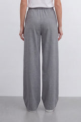 Women’s Tomato Store Breeze Drawcord Straight Pants With Linen Look Slub Texture Plain Washed Surface