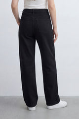 Women’s Tomato Store Mono Clean Boyfriend Jeans With Solid Dyed Denim Texture Smooth Compact Grain Minimal Washed Surface
