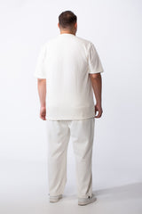 Men’s Big Size Tomato Store Ribbed Lounge Set Matching Outfit Vertical Texture